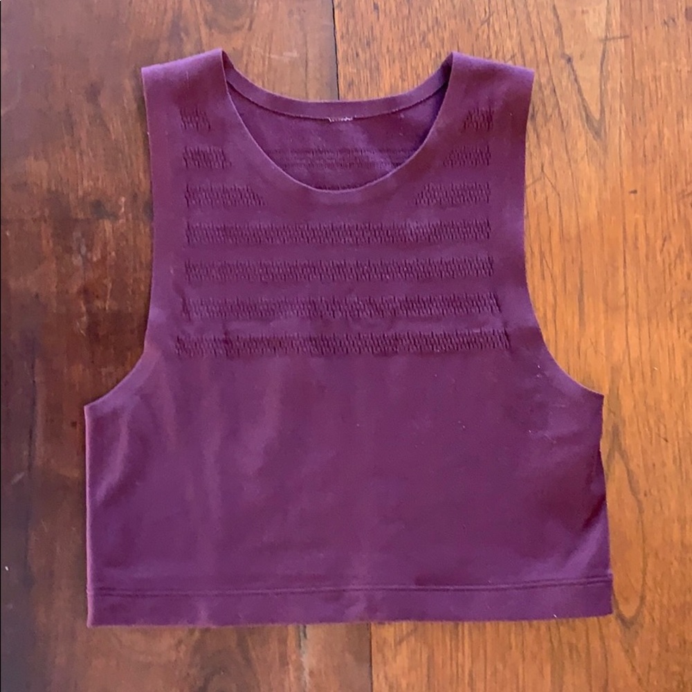 Wine Colored Lululemon Crop Top